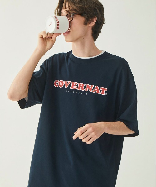 COVERNAT（カバーナット）の「【COVERNAT】COOPER LOGO S/S TEE / カバーナット クーパー ロゴ Tシャツ（Tシャツ/カットソー・メンズ・ホワイト/ミント/ネイビー・SMALL/X-LARGE/LARGE/MEDIUM）」の6枚目の写真