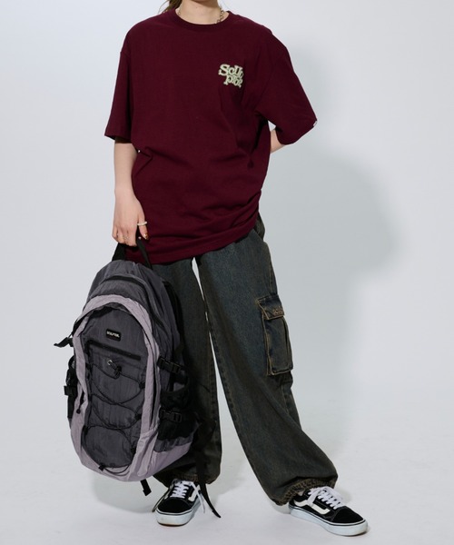 SCULPTOR（スカルプター）の「FLUFFY LOGO TEE/フラッフィーロゴTシャツ（Tシャツ/カットソー・レディース・ホワイト/ブラック/ワインレッド・MEDIUM）」の22枚目の写真