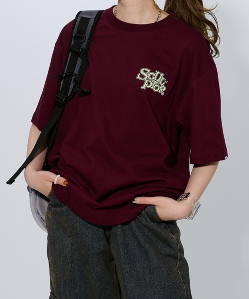 SCULPTOR（スカルプター）の「FLUFFY LOGO TEE/フラッフィーロゴTシャツ（Tシャツ/カットソー・レディース・ホワイト/ブラック/ワインレッド・MEDIUM）」の19枚目の写真