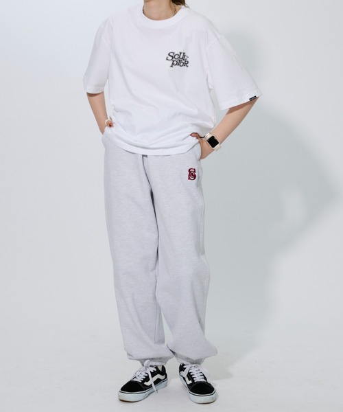 SCULPTOR（スカルプター）の「FLUFFY LOGO TEE/フラッフィーロゴTシャツ（Tシャツ/カットソー・レディース・ホワイト/ブラック/ワインレッド・MEDIUM）」の8枚目の写真