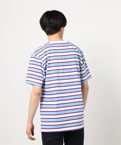 ODD FUTURE（オッドフューチャー）の「OFWGKTA STRIPE S/S TEE（Tシャツ/カットソー・メンズ・ホワイト×ブルー/ブラック×ピンク・L/XL/M/S）」の4枚目の写真