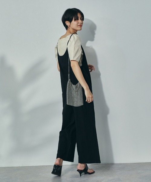 ECRIRE(エクリール)の「キャミサロペット(サロペット/オーバーオール・レディース・ブラック/モカ・フリー)」の10枚目の写真