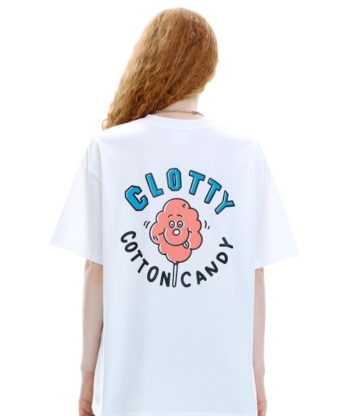 CLOTTY(クロッティ)の「『CLOTTY/クロッティー』COTTON CANDY T-SHIRT/コットンキャンティー 半袖Tシャツ(Tシャツ/カットソー・レディース・ホワイト・FREE)」の1枚目の写真