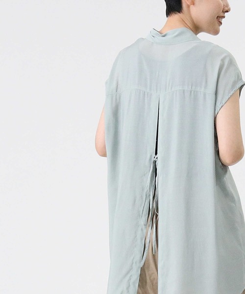 HONEYSUCKLE ROSE（ハニーサックルローズ）の「【HONEYSUCKLE ROSE】バックデザインブラウス（シャツ/ブラウス・レディース・オフホワイト/グリーン/ブラック・M/L）」の10枚目の写真