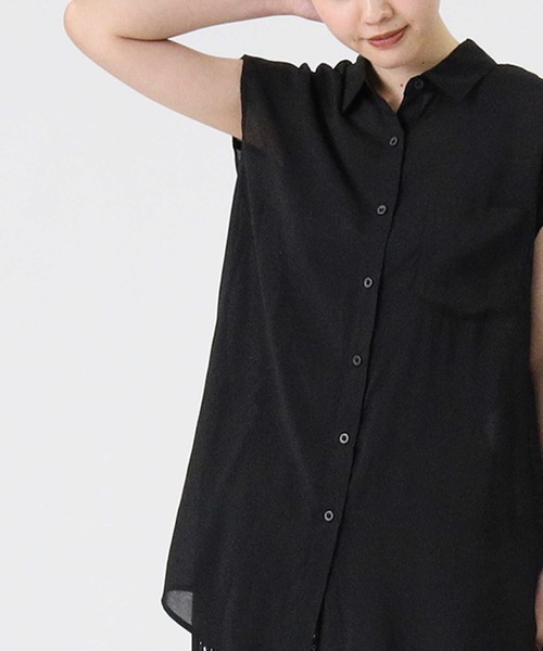 HONEYSUCKLE ROSE（ハニーサックルローズ）の「【HONEYSUCKLE ROSE】バックデザインブラウス（シャツ/ブラウス・レディース・オフホワイト/グリーン/ブラック・M/L）」の8枚目の写真