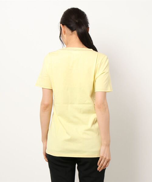 VIBGYOR Women（ヴィブジョー　ウィメン）の「AC　ﾄﾛﾋﾟｶﾙﾛｺﾞT(AB)（Tシャツ/カットソー・レディース・ホワイト/ネイビー/グレー/イエロー・MEDIUM/LARGE）」の6枚目の写真