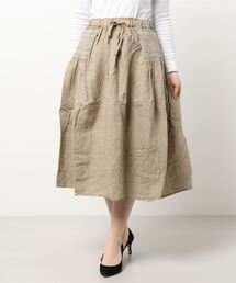 TSUHARU by Samansa Mos2 | リネン脇スモッキングスカート(スカート)
