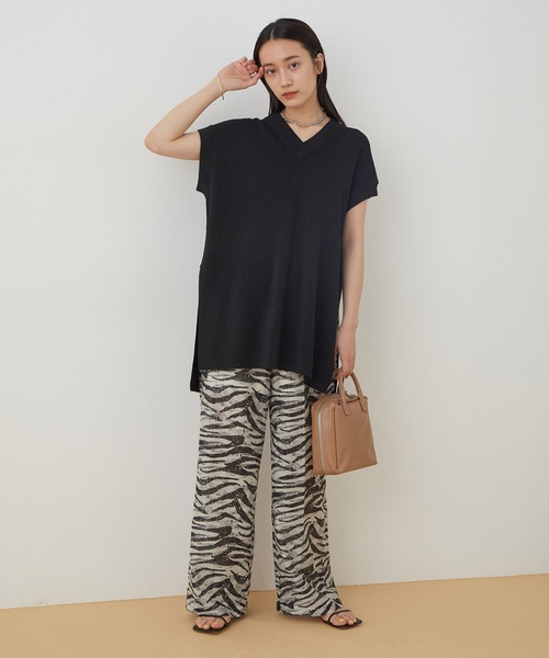 ADAM ET ROPE'(アダムエロペ)の「ゼブラプリントパンツ(その他パンツ・レディース・ホワイト系その他・36/38)」の12枚目の写真