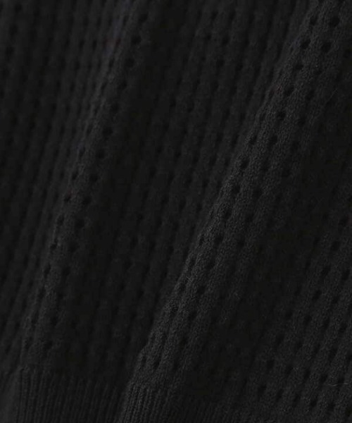 N.（N. Natural Beauty Basic）（エヌエヌナチュラルビューティーベーシック）の「◆メッシュポロニット（ニット/セーター・レディース・ブラック/モカ/ブルー・MEDIUM）」の14枚目の写真