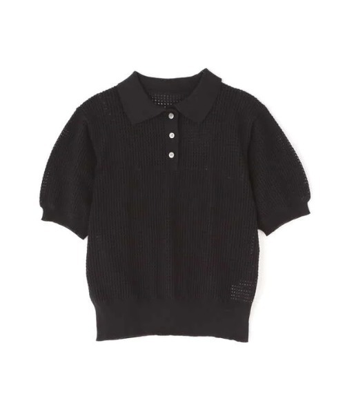 N.（N. Natural Beauty Basic）（エヌエヌナチュラルビューティーベーシック）の「◆メッシュポロニット（ニット/セーター・レディース・ブラック/モカ/ブルー・MEDIUM）」の13枚目の写真