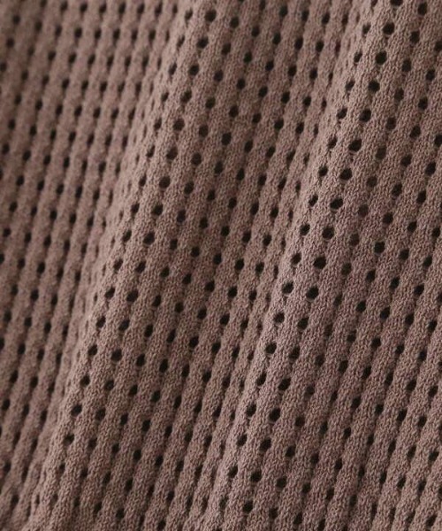 N.（N. Natural Beauty Basic）（エヌエヌナチュラルビューティーベーシック）の「◆メッシュポロニット（ニット/セーター・レディース・ブラック/モカ/ブルー・MEDIUM）」の16枚目の写真