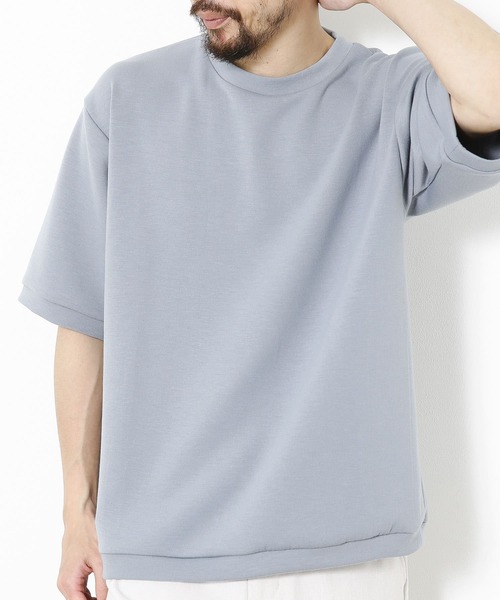 URBAN RESEARCH Sonny Label（アーバンリサーチサニーレーベル）の「シルキータッチダンボールニットTシャツ（Tシャツ/カットソー・メンズ・チャコールグレー/オフホワイト/ブルー/ミント・MEDIUM/LARGE）」の19枚目の写真