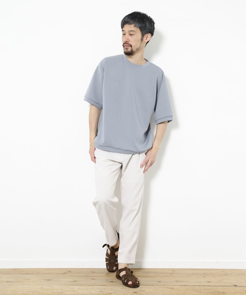 URBAN RESEARCH Sonny Label（アーバンリサーチサニーレーベル）の「シルキータッチダンボールニットTシャツ（Tシャツ/カットソー・メンズ・チャコールグレー/オフホワイト/ブルー/ミント・MEDIUM/LARGE）」の12枚目の写真