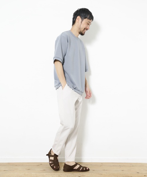 URBAN RESEARCH Sonny Label（アーバンリサーチサニーレーベル）の「シルキータッチダンボールニットTシャツ（Tシャツ/カットソー・メンズ・チャコールグレー/オフホワイト/ブルー/ミント・MEDIUM/LARGE）」の9枚目の写真