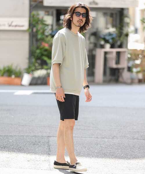 URBAN RESEARCH Sonny Label（アーバンリサーチサニーレーベル）の「シルキータッチダンボールニットTシャツ（Tシャツ/カットソー・メンズ・チャコールグレー/オフホワイト/ブルー/ミント・MEDIUM/LARGE）」の6枚目の写真