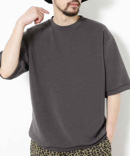 URBAN RESEARCH Sonny Label（アーバンリサーチサニーレーベル）の「シルキータッチダンボールニットTシャツ（Tシャツ/カットソー・メンズ・チャコールグレー/オフホワイト/ブルー/ミント・MEDIUM/LARGE）」の10枚目の写真