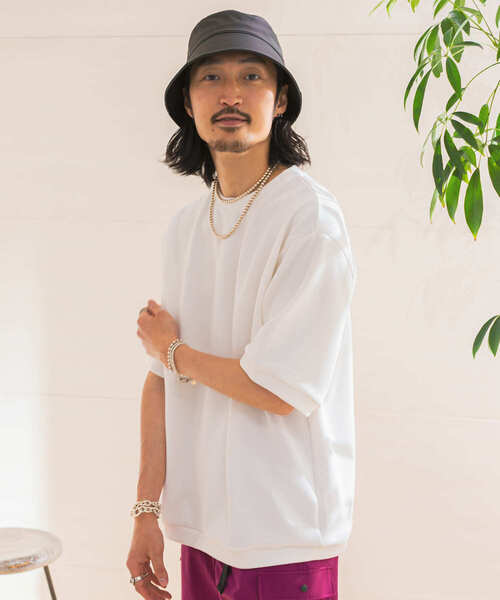URBAN RESEARCH Sonny Label（アーバンリサーチサニーレーベル）の「シルキータッチダンボールニットTシャツ（Tシャツ/カットソー・メンズ・チャコールグレー/オフホワイト/ブルー/ミント・MEDIUM/LARGE）」の17枚目の写真