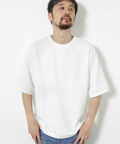 URBAN RESEARCH Sonny Label（アーバンリサーチサニーレーベル）の「シルキータッチダンボールニットTシャツ（Tシャツ/カットソー・メンズ・チャコールグレー/オフホワイト/ブルー/ミント・MEDIUM/LARGE）」の11枚目の写真