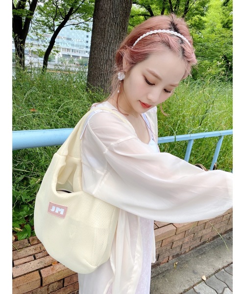 JUMELLE（ジュメロ）の「シアーリボンシャツ（シャツ/ブラウス・レディース・ミント/クリーム・FREE）」の7枚目の写真