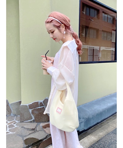 JUMELLE（ジュメロ）の「シアーリボンシャツ（シャツ/ブラウス・レディース・ミント/クリーム・FREE）」の8枚目の写真