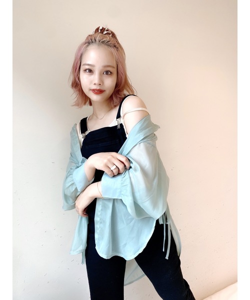 JUMELLE（ジュメロ）の「シアーリボンシャツ（シャツ/ブラウス・レディース・ミント/クリーム・FREE）」の21枚目の写真