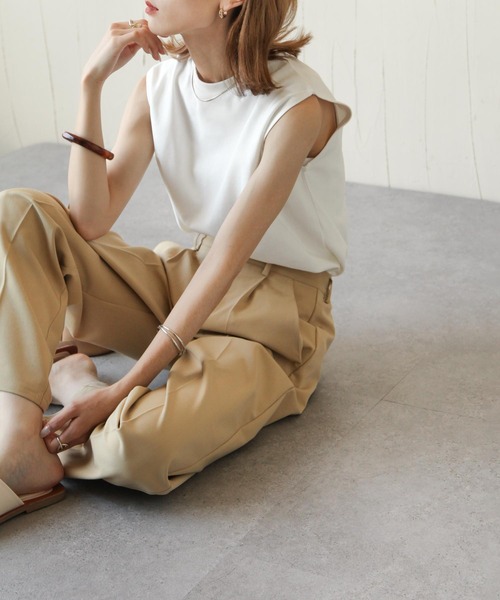 Chillfar（チルファー）の「タンクチュニック（チュニック・レディース・ブラック/オフホワイト/ベージュ/チャコール/マスタード/モカ・FREE）」の2枚目の写真