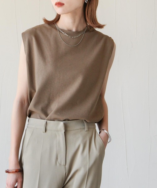 Chillfar（チルファー）の「タンクチュニック（チュニック・レディース・ブラック/オフホワイト/ベージュ/チャコール/マスタード/モカ・FREE）」の4枚目の写真