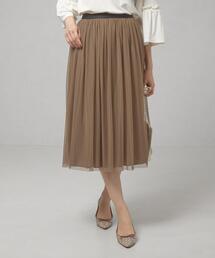 THE STATION STORE | ＜ma couleur(マ クルール)＞サテン×チュール リバーシブル スカート(スカート)