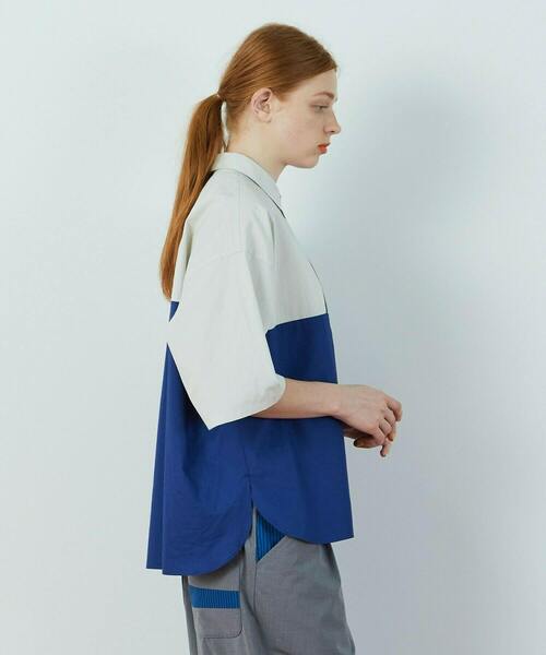 FRAPBOIS（フラボア）の「ジップトーン シャツ（シャツ/ブラウス・レディース・ブラック/ブルー・1/2）」の7枚目の写真