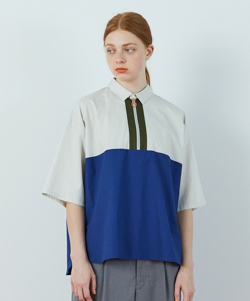 FRAPBOIS（フラボア）の「ジップトーン シャツ（シャツ/ブラウス・レディース・ブラック/ブルー・1/2）」の13枚目の写真