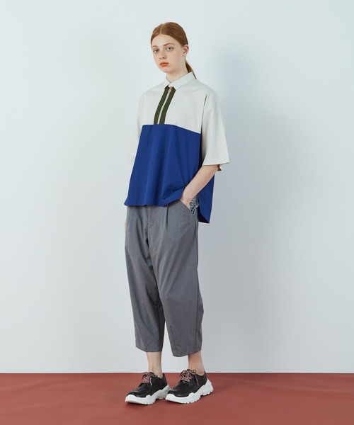 FRAPBOIS（フラボア）の「ジップトーン シャツ（シャツ/ブラウス・レディース・ブラック/ブルー・1/2）」の6枚目の写真