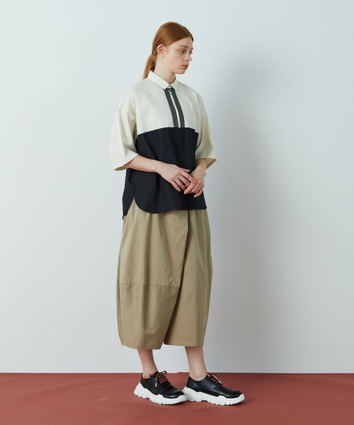 FRAPBOIS（フラボア）の「ジップトーン シャツ（シャツ/ブラウス・レディース・ブラック/ブルー・1/2）」の9枚目の写真