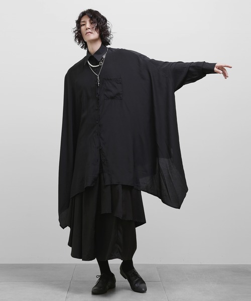 minsobi(ミンソビ)の「ドレープスカートパンツ メンズスカートパンツ ワイドパンツ イージーパンツ(その他パンツ・メンズ・ブラック・FREE)」の9枚目の写真