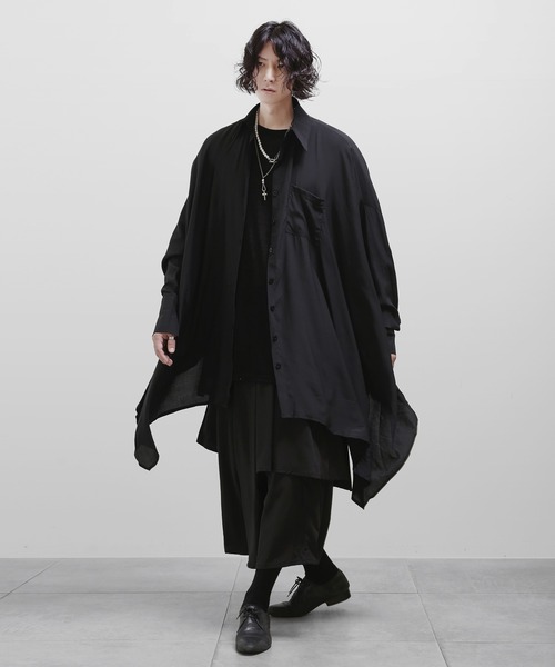 minsobi(ミンソビ)の「ドレープスカートパンツ メンズスカートパンツ ワイドパンツ イージーパンツ(その他パンツ・メンズ・ブラック・FREE)」の8枚目の写真