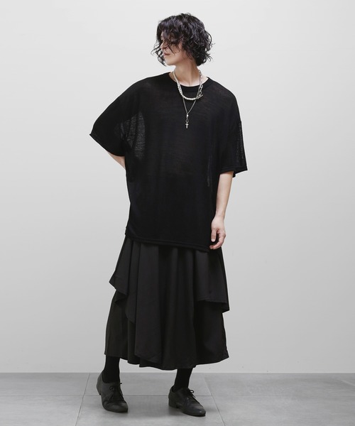 minsobi(ミンソビ)の「ドレープスカートパンツ メンズスカートパンツ ワイドパンツ イージーパンツ(その他パンツ・メンズ・ブラック・FREE)」の13枚目の写真