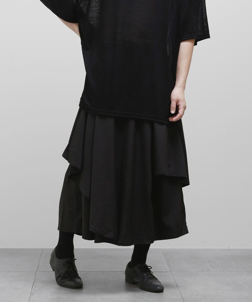 minsobi(ミンソビ)の「ドレープスカートパンツ メンズスカートパンツ ワイドパンツ イージーパンツ(その他パンツ・メンズ・ブラック・FREE)」の20枚目の写真