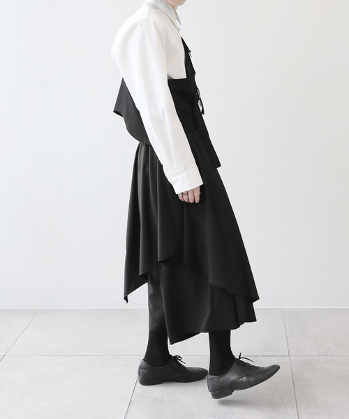 minsobi(ミンソビ)の「ドレープスカートパンツ メンズスカートパンツ ワイドパンツ イージーパンツ(その他パンツ・メンズ・ブラック・FREE)」の6枚目の写真