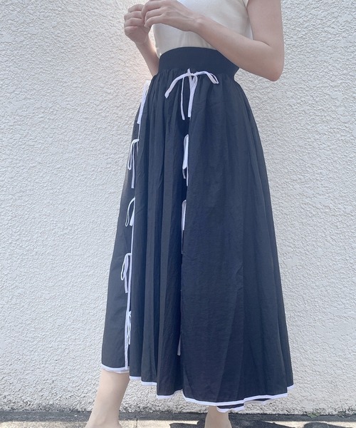 PAIN(ペイン)の「シアーリボンロングスカート(スカート・レディース・ブラック/ブルー/ピンク・FREE)」の10枚目の写真
