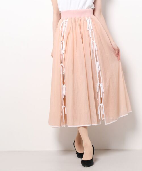 PAIN(ペイン)の「シアーリボンロングスカート(スカート・レディース・ブラック/ブルー/ピンク・FREE)」の19枚目の写真