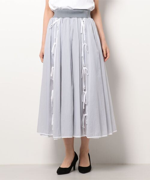 PAIN(ペイン)の「シアーリボンロングスカート(スカート・レディース・ブラック/ブルー/ピンク・FREE)」の18枚目の写真