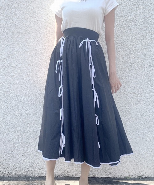 PAIN(ペイン)の「シアーリボンロングスカート(スカート・レディース・ブラック/ブルー/ピンク・FREE)」の20枚目の写真