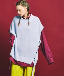 MAISON SPECIAL | 《ユニセックスアイテム》プライムオーバークラッシュニットモックネックベスト 【MAISON SPECIAL/メゾンスペシャル】(ベスト)