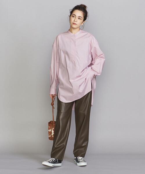 BEAUTY&YOUTH UNITED ARROWS（ビューティーアンドユースユナイテッドアローズ）の「BY コットンタイプライターワイド スキッパーシャツ -ウォッシャブル-◆（シャツ/ブラウス・レディース・ホワイト/グレー/その他1/ライトピンク・FREE）」の20枚目の写真