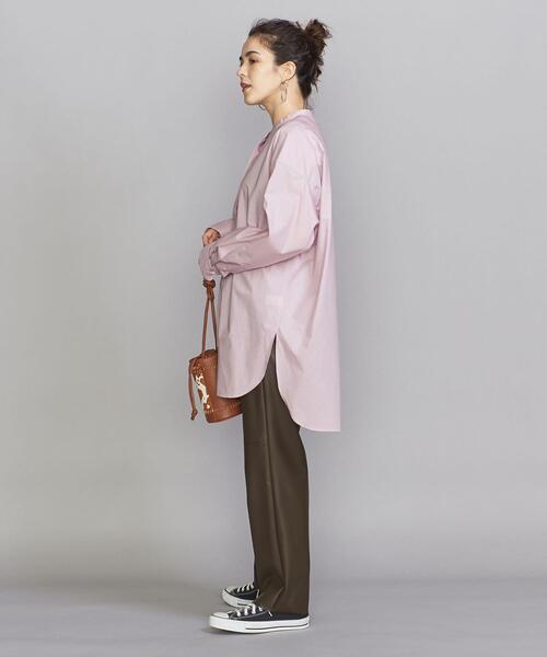 BEAUTY&YOUTH UNITED ARROWS（ビューティーアンドユースユナイテッドアローズ）の「BY コットンタイプライターワイド スキッパーシャツ -ウォッシャブル-◆（シャツ/ブラウス・レディース・ホワイト/グレー/その他1/ライトピンク・FREE）」の11枚目の写真