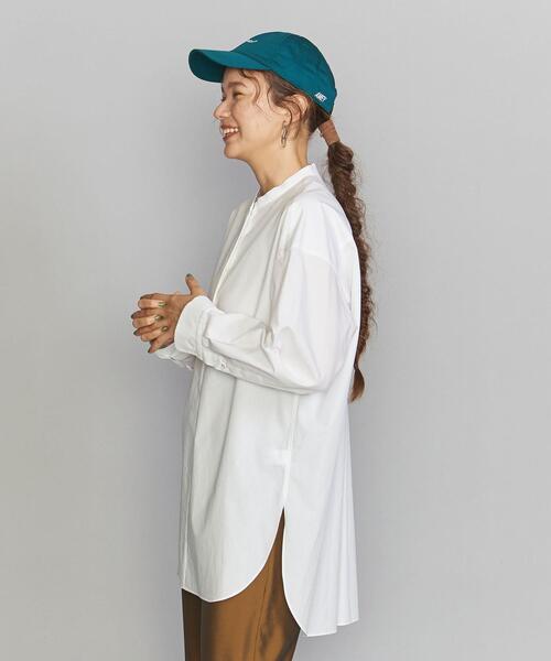 BEAUTY&YOUTH UNITED ARROWS（ビューティーアンドユースユナイテッドアローズ）の「BY コットンタイプライターワイド スキッパーシャツ -ウォッシャブル-◆（シャツ/ブラウス・レディース・ホワイト/グレー/その他1/ライトピンク・FREE）」の6枚目の写真