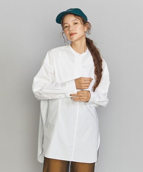 タグ付✨️BETOUPE 丸襟タイプライターシャツ ホワイト 36 BEAUTY&YOUTH UNITED ARROWS（ビューティーアンドユース
