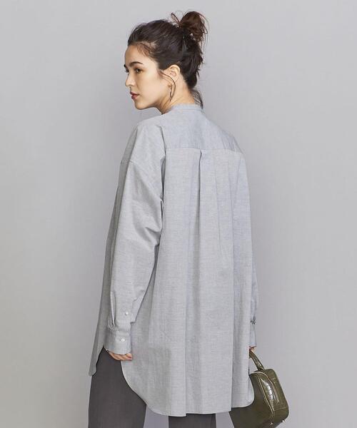 BEAUTY&YOUTH UNITED ARROWS（ビューティーアンドユースユナイテッドアローズ）の「BY コットンタイプライターワイド スキッパーシャツ -ウォッシャブル-◆（シャツ/ブラウス・レディース・ホワイト/グレー/その他1/ライトピンク・FREE）」の9枚目の写真