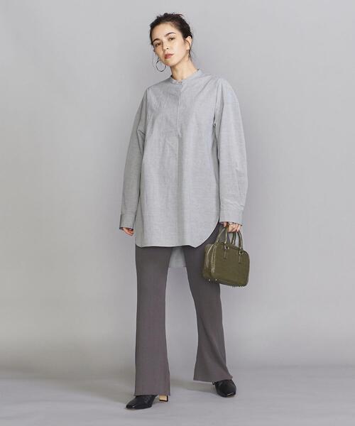 BEAUTY&YOUTH UNITED ARROWS（ビューティーアンドユースユナイテッドアローズ）の「BY コットンタイプライターワイド スキッパーシャツ -ウォッシャブル-◆（シャツ/ブラウス・レディース・ホワイト/グレー/その他1/ライトピンク・FREE）」の14枚目の写真