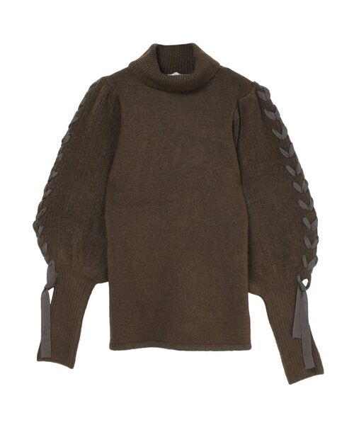 LAGUNAMOON（ラグナムーン）の「ハンドステッチテープニットプルオーバー（ニット/セーター・レディース・ブラウン/アイボリー/モカ・FREE）」の18枚目の写真