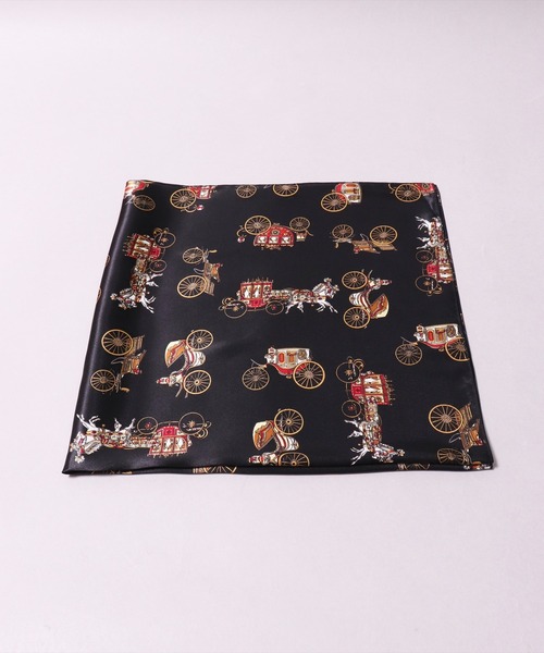 BAYBLO（ベイブロ）の「(CR)【ユニセックス】馬車 柄 プリント スカーフ[70cm×70cm]（バンダナ/スカーフ・レディース・ブラック/ネイビー/チョコ・ONE SIZE）」の18枚目の写真